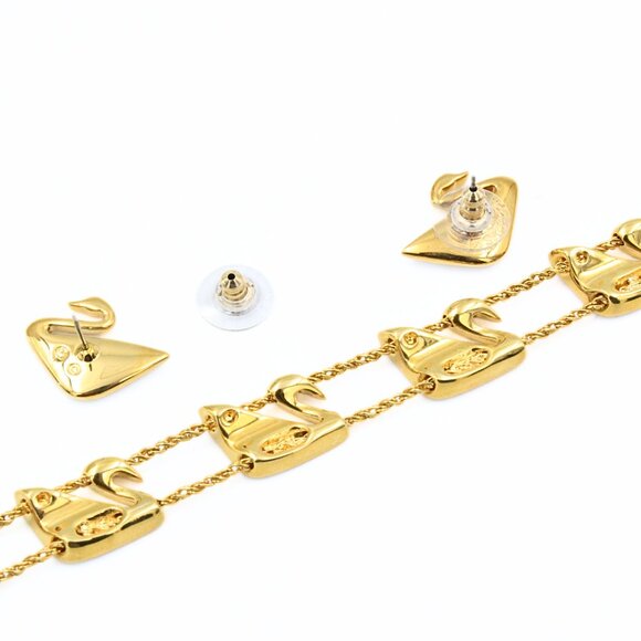 Splendid SWAROVSKI Crystals Swan Bracelet Earrings Set - Picture 6 of 7